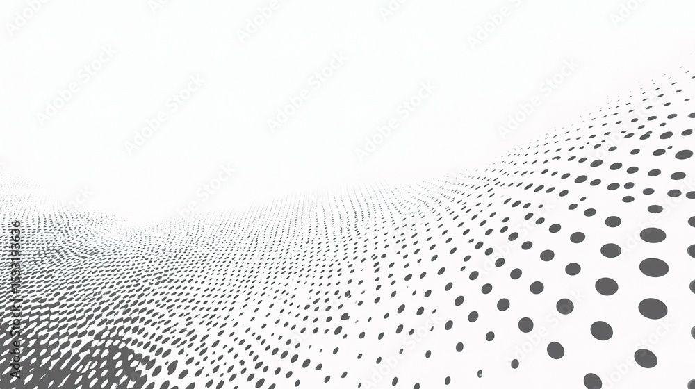 Poster halftone dotted pattern on white and grey background for design use