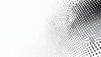 Abstract Halftone Pattern in White and Grey Dots for Design