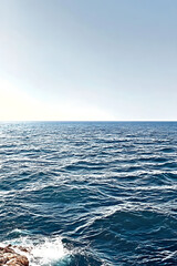 coastal landscape, serene photo backdrop vertical (generative AI)