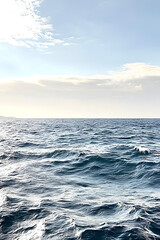 coastal landscape, serene photo backdrop vertical (generative AI)