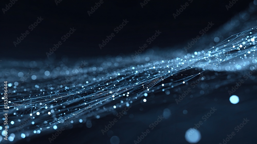 Poster abstract cyber data flow visualization with blockchain elements