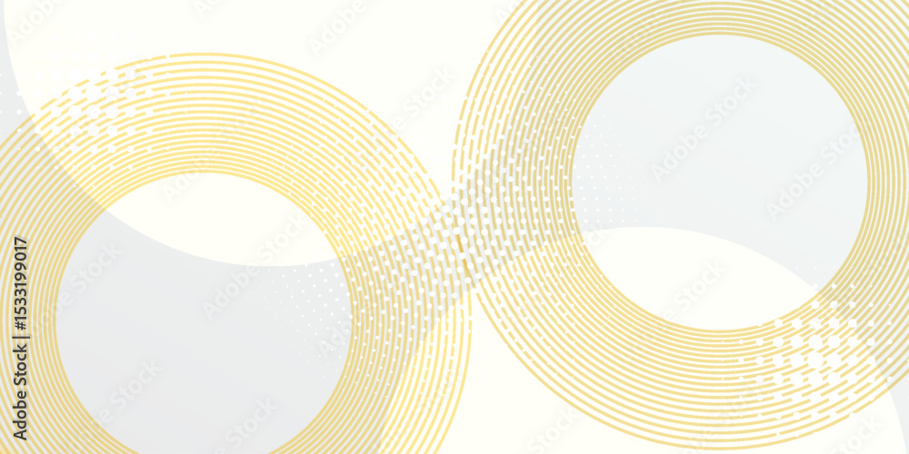 Poster yellow gradient background with white subtle dots circle futuristic minimalist vector illustration.