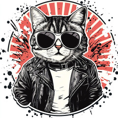 Cool cat illustration 