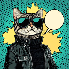 Cool cat illustration 