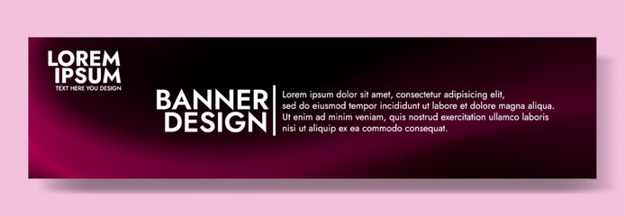 Modern banner design with a shimmering plum background