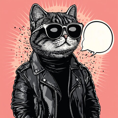 Cool cat illustration 