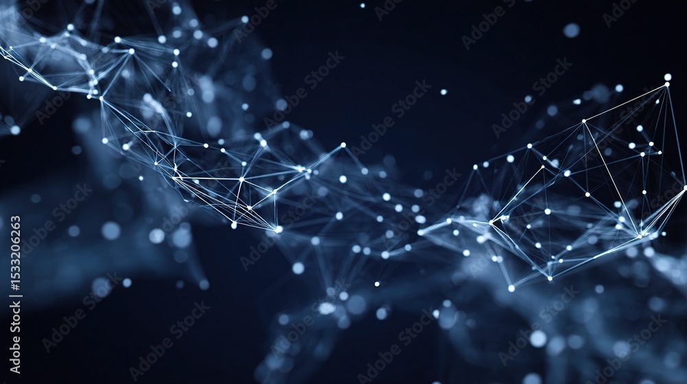 Poster abstract plexus mesh background with vector lines and light effects