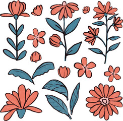 seamless pattern with flowers