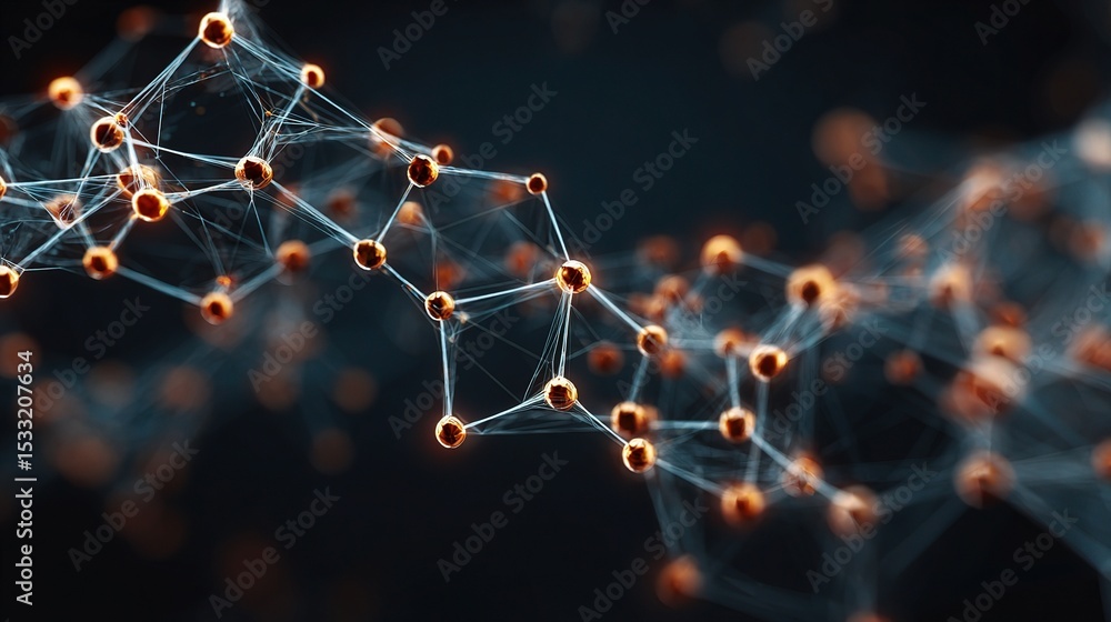 Poster abstract molecular network visualization with polyhedrons and nodes