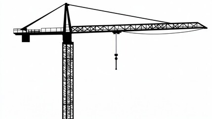 Construction crane silhouette