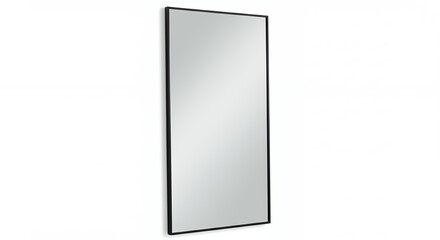 Black framed full length mirror
