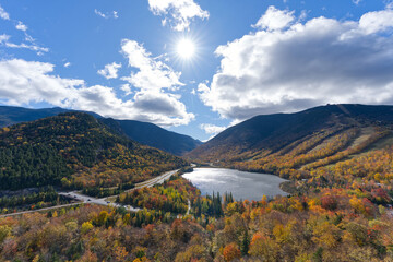 Fall colors in New Hampshire mountains