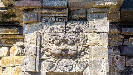 The relief on Arjuna Temple complex in Dieng. (In this complex there are Semar, Srikandi, Puntadewa...