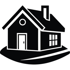 real estate agent element isolated house model on white background