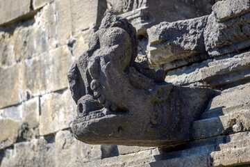 The relief on Arjuna Temple complex in Dieng. (In this complex there are Semar, Srikandi, Puntadewa...
