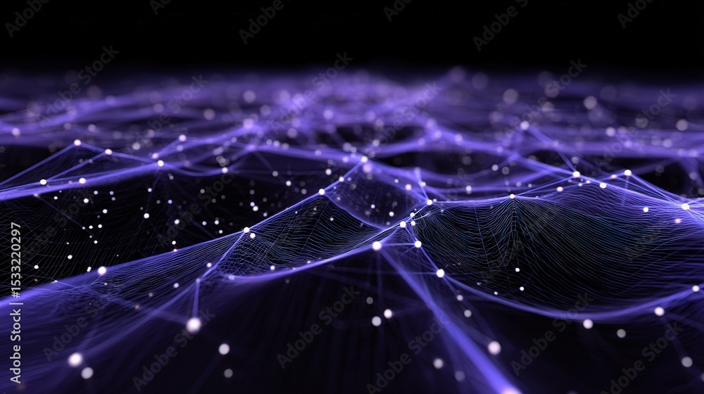 Poster neon fluid network with blockchain data infusion and gigapixel scale