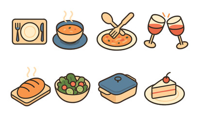 Education and learning icons set – 3d, academic and study themed symbols