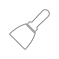 Putty knife line icon