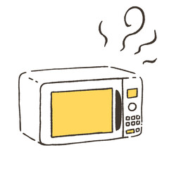 臭い電子レンジのイラスト