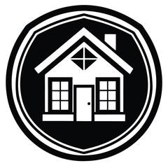 real estate agent element isolated window decal on white background