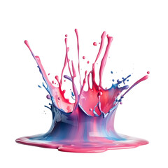 Colorful paint splash. Isolated design element isolated on white and transparent background