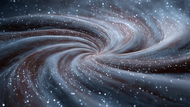 3D Render of Spanish Flag Spiral Pattern in Cosmic Space