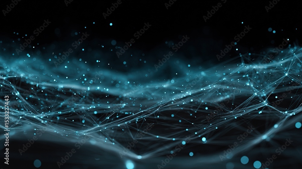 Poster visualization of interconnected technology with high-scale ai elements