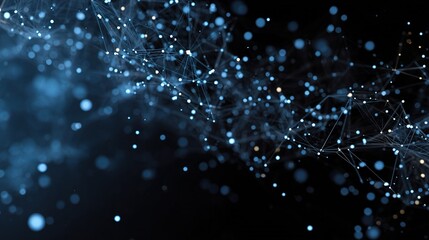 Science Background with Floating Dots and Lines Representation