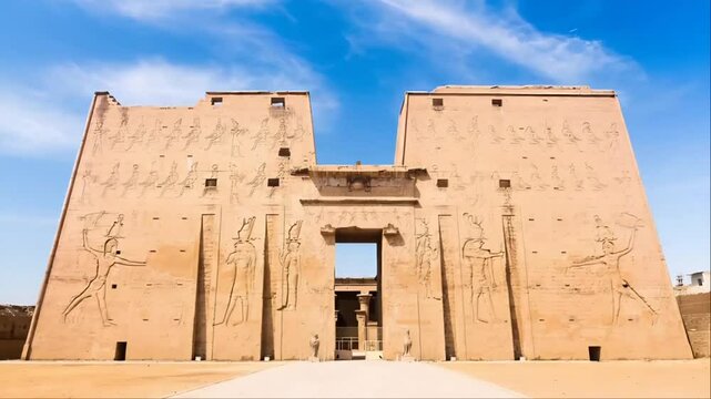 Horus Temple , Edfu, Egypt. Africa.