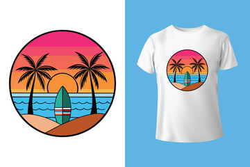 summer beach vacation and holidays t shirt design template for all