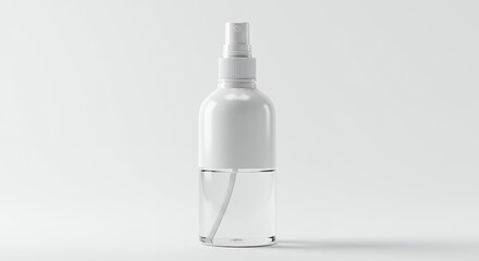 White spray bottle for cleaning products