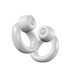 Glossy White Earplugs 2