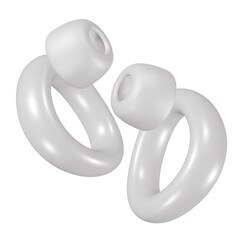 Glossy White Earplugs 1
