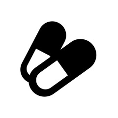 Capsule Pills Icon &ndash; Medicine and Pharmaceutical Symbol
