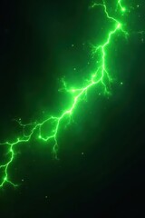 Abstract green energy burst, glowing sparks on black , chaotic, shimmer, nature