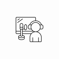 studio recording icon sign vector