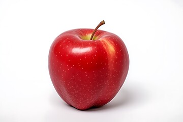 Red Apple on White Background