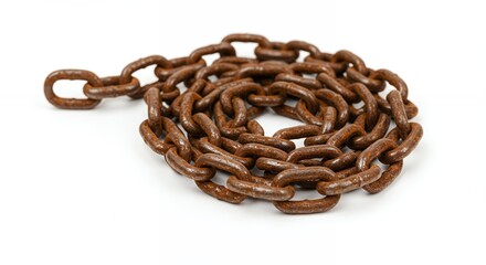 Obraz premium Rustic coiled metal chain