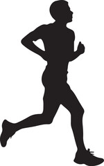 silhouette of a man running