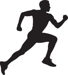 silhouette of a man running