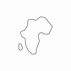 africa continent icon sign vector