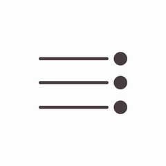bullet list menu icon sign vector