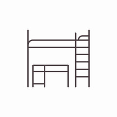 bunk bed icon sign vector