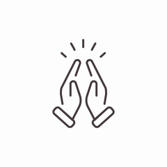 clapping hands icon sign vector