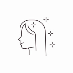 clean shiny hair icon sign vector
