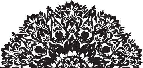 seamless pattern with black silhouettes of trees