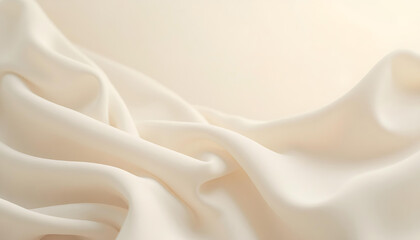 Obraz premium Creamy Beige Fabric Drape Texture