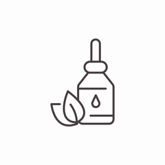 essential oil bottle icon sign vector