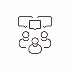 group chatting people icon sign vector