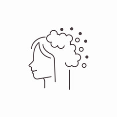 hair shampooing bubbles icon sign vector